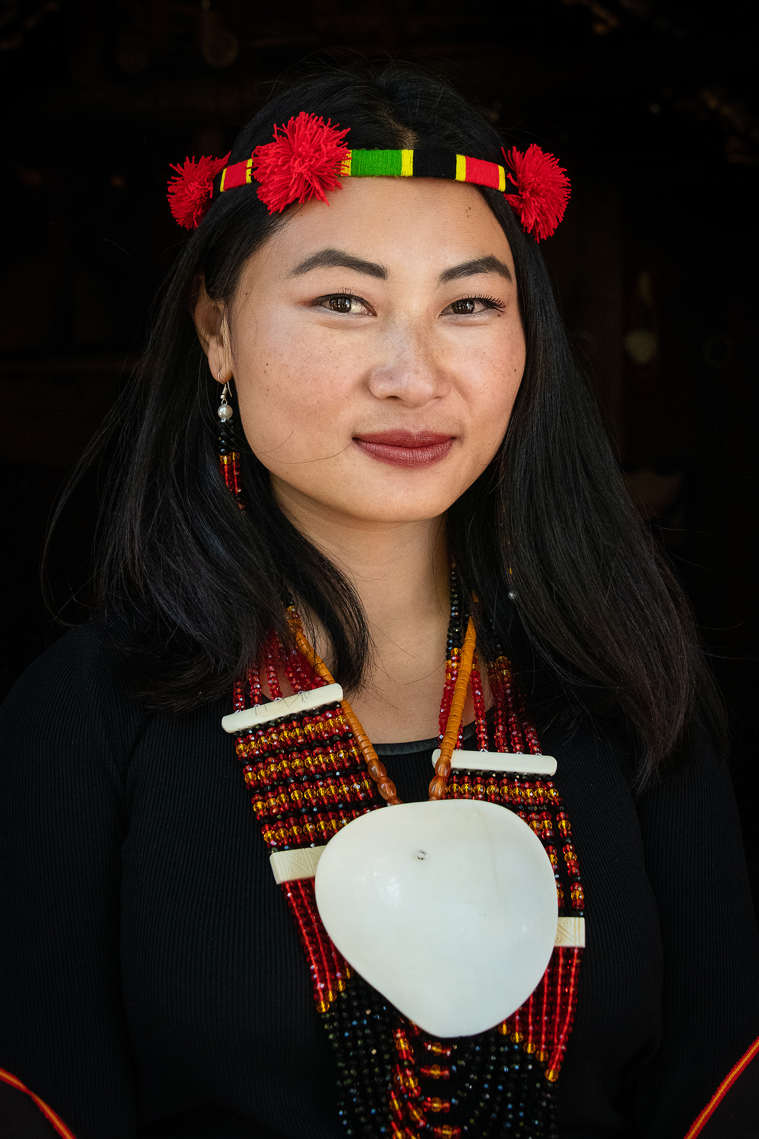 A Beautiful Naga girl in traditional attire